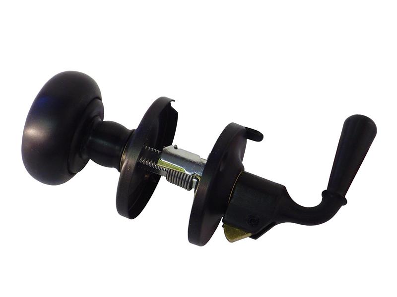 Screen Door Lock: Single Bore: Black