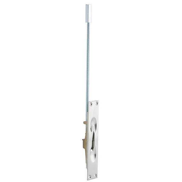 Door Flush Bolt 12" manual, Satin Nickel