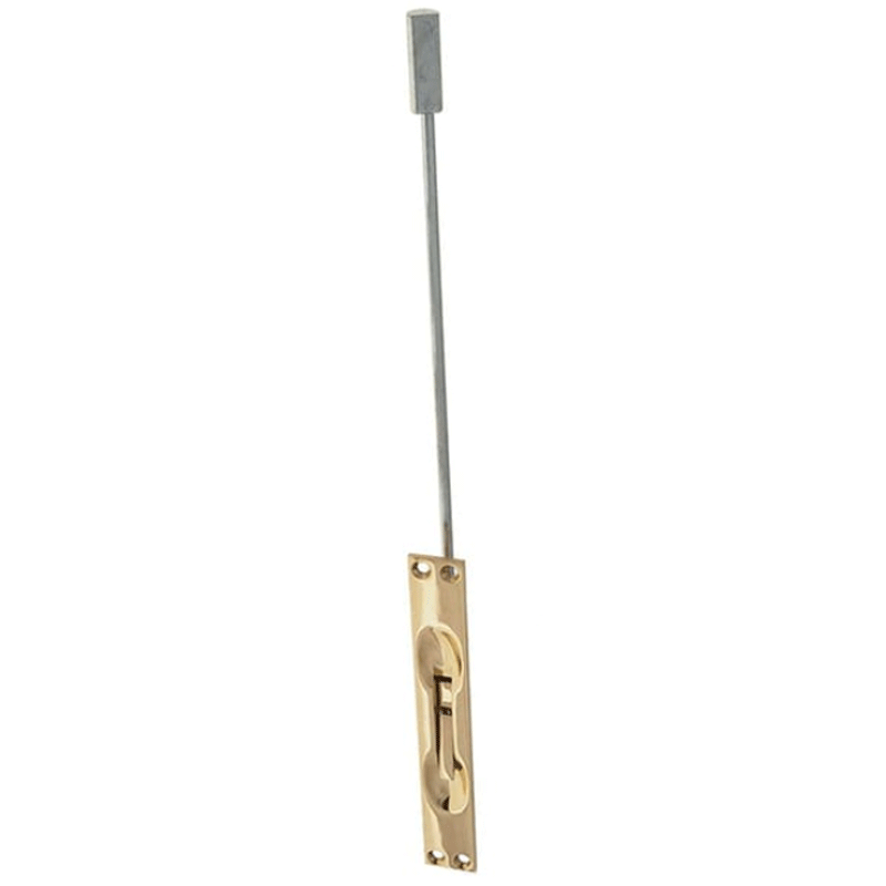 Door Flush Bolt 12" manual, Bright Brass