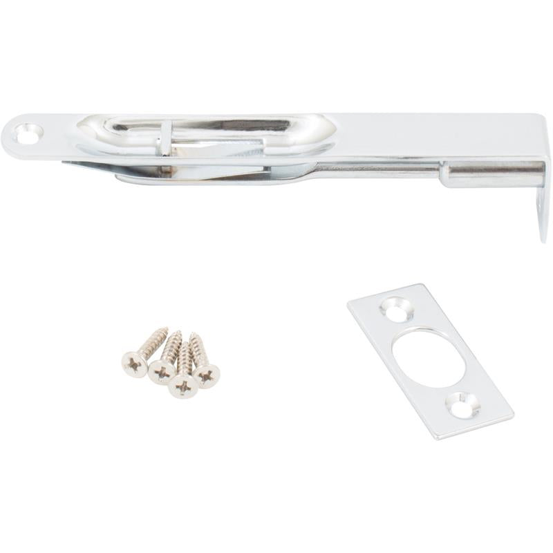 Flush Bolt- 6" Manual Round Corner-US26 625 Bright Chrome