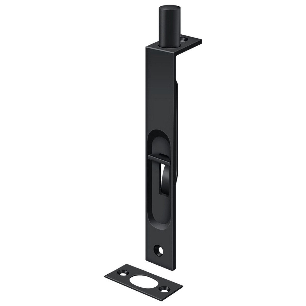 Flush Bolt- 6" Manual Square Corner- 622 US19 Black