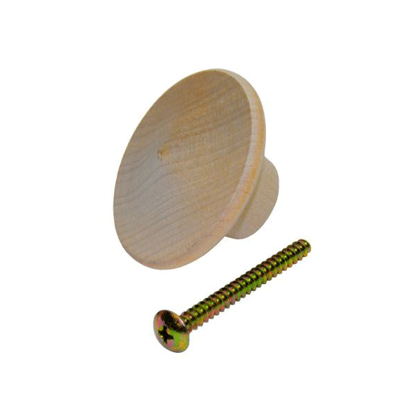 36 Wood Unfinished Birch Knob