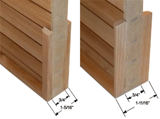 Louver Pad Door Insert with Molding: Chevron Louver